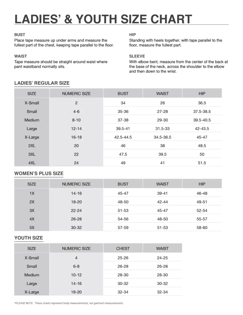 LQO00055 - Clique Trail Softshell Lady Vest - Sizing Chart-01