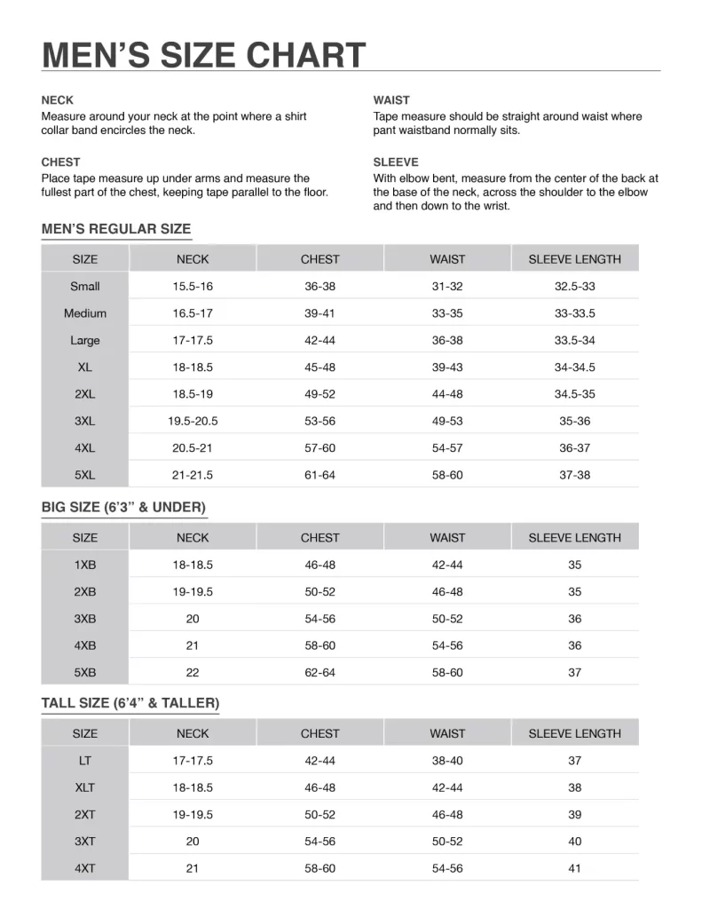 MQO00068 - Clique Trail Softshell Vest - Mens Sizing Chart-01