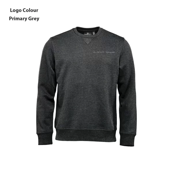 CFW-1 - Men's Yukon Crew Pullover - Carbon Heather - Almag Logo - Primary Grey