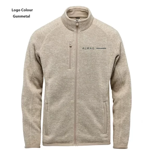 FHZ -1 - Stormtech - Oatmeal Heather - Men's Avalanche Full Zip - Almag Logo - Gunmetal