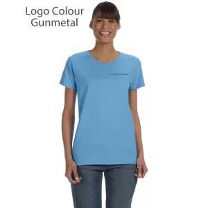 Gildan 500 Ladies Tshirts - Carolina Blue - Almag - Gunmetal
